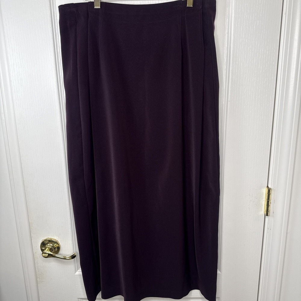 Retro Alanni Woman Plum Purple Maxi Skirt Size 8 Waist A-Line